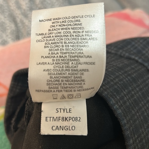 Ellen Tracy checkered Pants size small black gray elastic waist inseam 26” - Picture 8 of 8